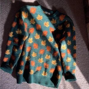 Kiel James Patrick Autumn Leaf Pattern Sweater
